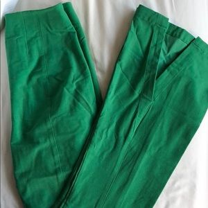Green flared pants